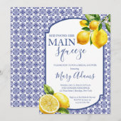 Mediterranean Positano Main Squeeze Vrijgezellenfe Kaart (Voorkant / Achterkant)