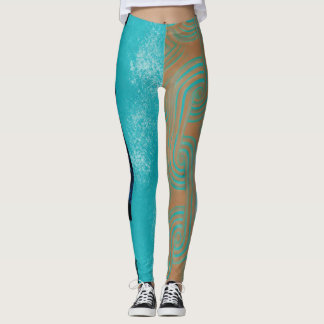 Mediterranean Resort Zwembadwater en Griekse Kleur Leggings