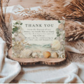 Mediterranean Seashell Botanical Wedding Bedankkaart