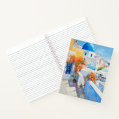 Mediterranean Seaside Pained-style spiraalvormig N Notitieboek (Binnen)