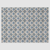 Mediterranean Spanish Tile Pattern Gold Blue Tissuepapier (Voorkant)