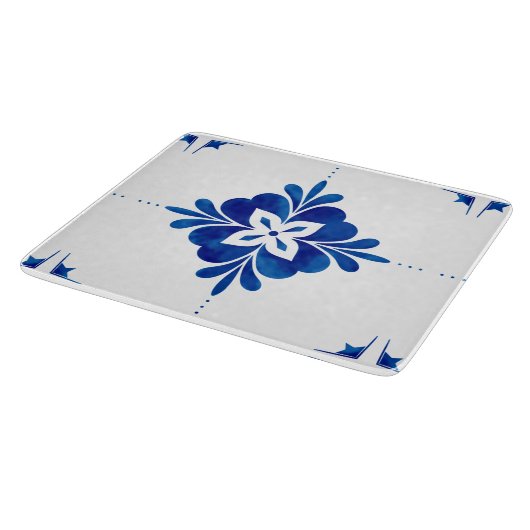 Mediterranean Style Floral  Snijplank (Hoek)