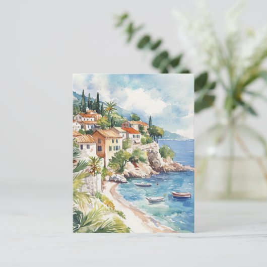 Mediterranean Summer Briefkaart (Staand voorkant)