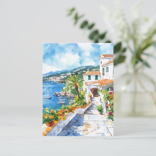 Mediterranean Summer Briefkaart (Staand voorkant)