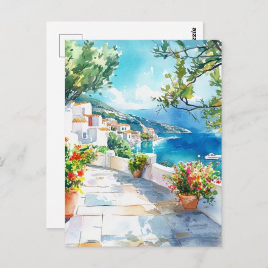 Mediterranean Summer Briefkaart (Voorkant / Achterkant)