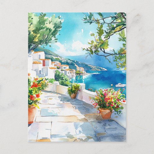 Mediterranean Summer Briefkaart (Voorkant)
