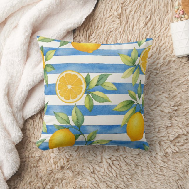 Mediterranean Summer Citrus Kitchen Decor Kussen (Deken)