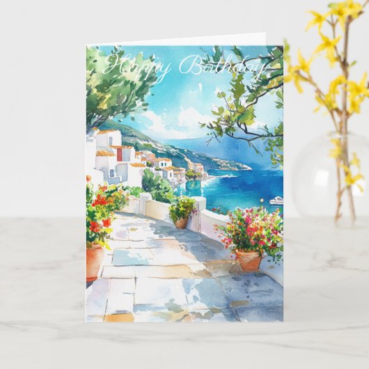 Mediterranean Summer Kaart (Gele Bloem)