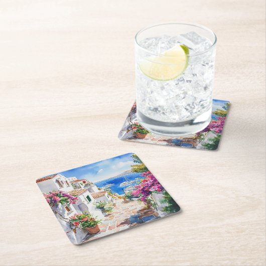 Mediterranean Summer Kartonnen Onderzetters (Insitu)