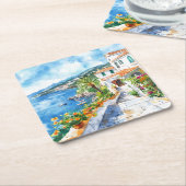 Mediterranean Summer Kartonnen Onderzetters (Schuin)