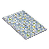 Mediterranean Summer Lemon Pattern Notitieboek (Rechterzijde)