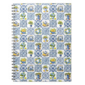 Mediterranean Summer Lemon Pattern Notitieboek (Voorkant)