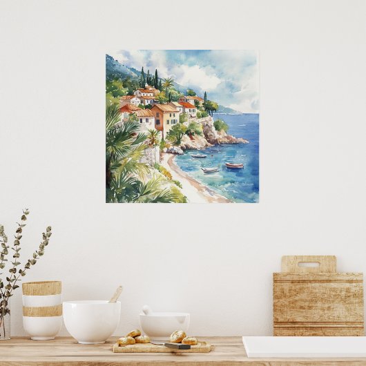 Mediterranean Summer Poster (Keuken)