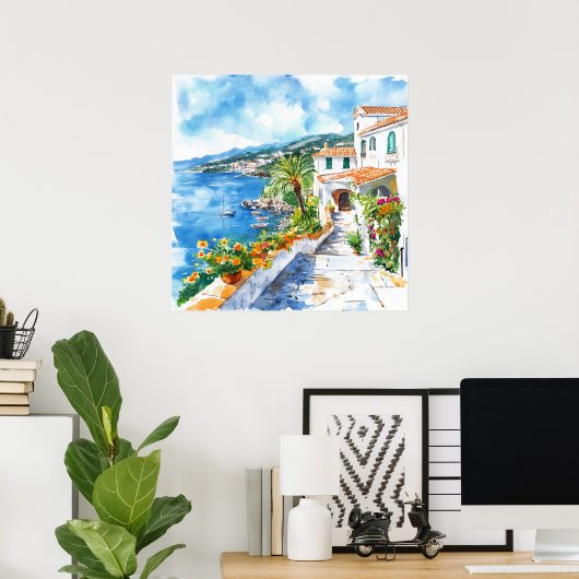 Mediterranean Summer Poster (Thuiskantoor)