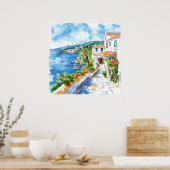 Mediterranean Summer Poster (Keuken)