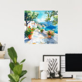 Mediterranean Summer Poster (Thuiskantoor)