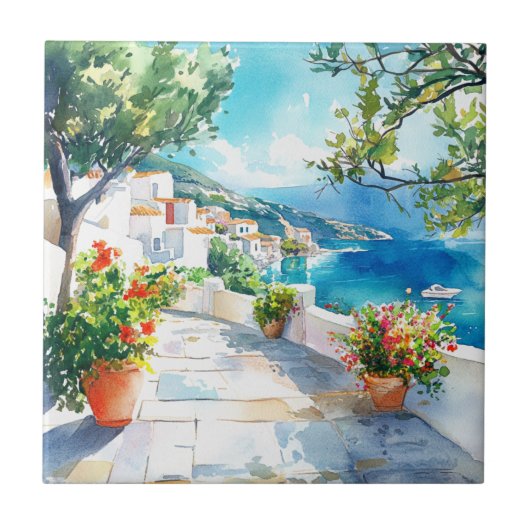 Mediterranean Summer Tegeltje (Voorkant)