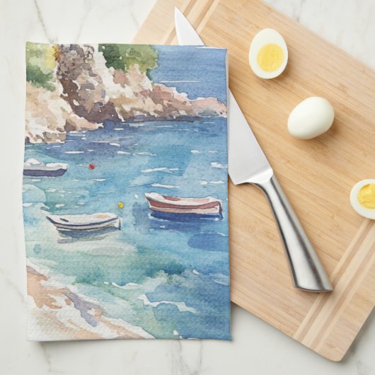 Mediterranean Summer Theedoek (Quarter Fold)