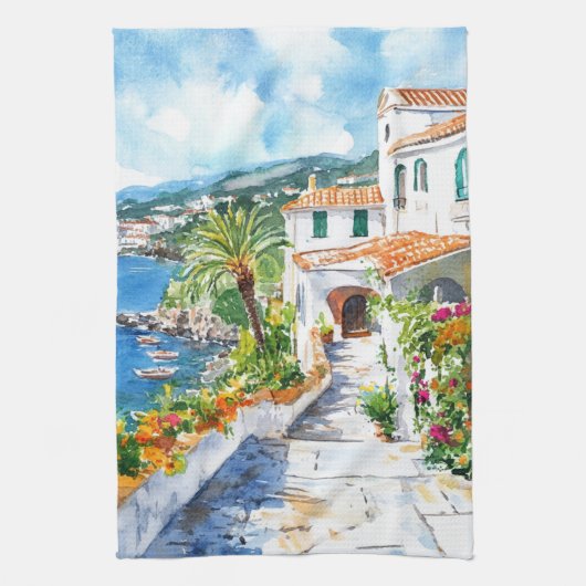 Mediterranean Summer Theedoek (Verticaal)