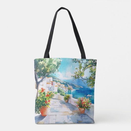 Mediterranean Summer Tote Bag (Achterkant)