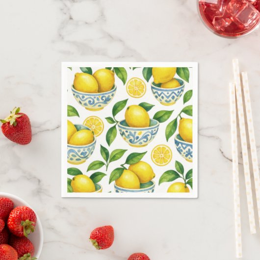 Mediterranean Summer Watercolor Servet (Insitu)