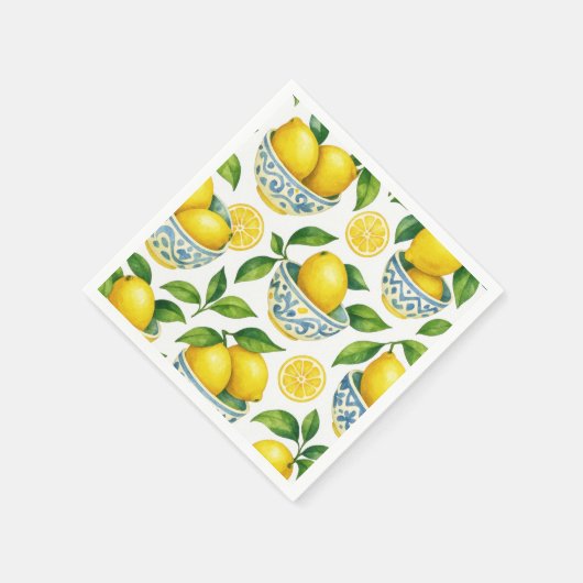 Mediterranean Summer Watercolor Servet (Hoek)