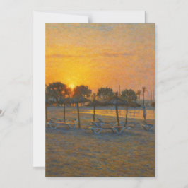 Mediterranean Sunrise Dunne Magnetische Kaart Uitnodiging
