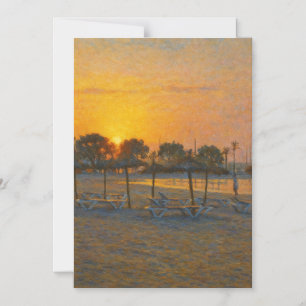 Mediterranean Sunrise Dunne Magnetische Kaart Uitnodiging