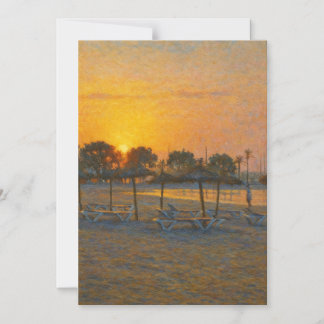 Mediterranean Sunrise Dunne Magnetische Kaart Uitnodiging