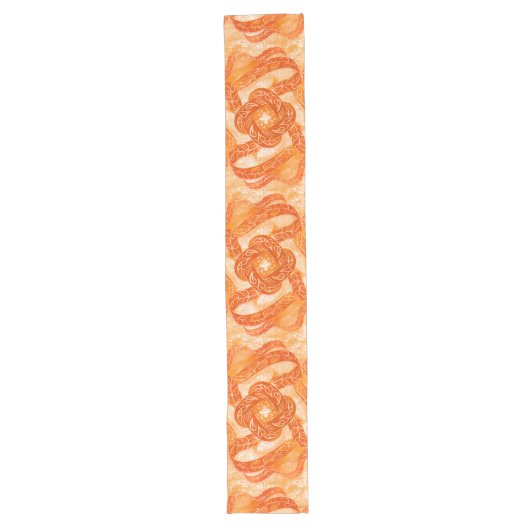 Mediterranean Swirl Orange Lange Tafelloper (Voorkant)