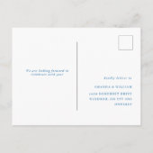 Mediterranean tegel pattern RSVP Response Aankondigingskaart (Achterkant)