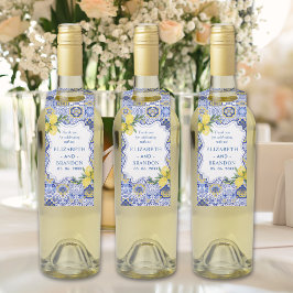 Mediterranean Tile & Lemon Elegance Wedding Flessenhanger