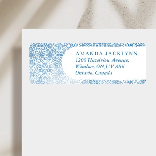 Mediterranean tile pattern etiket