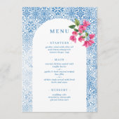 Mediterranean tile pattern menu (Voorkant)