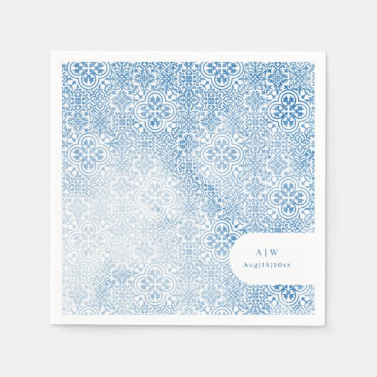 Mediterranean tile pattern servet (Voorkant)