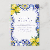 Mediterranean Tile Wedding with Lemons Informatiekaartje (Voorkant)