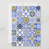 Mediterranean Tile Wedding with Lemons  Kaart (Achterkant)