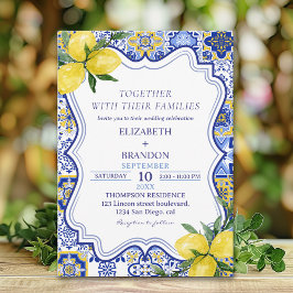 Mediterranean Tile Wedding with Lemons  Kaart