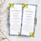 Mediterranean Tile Wedding with Lemons Programmakaart