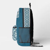 Mediterranean tile work inspiration teal bedrukte rugzak (Rechts)