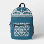 Mediterranean tile work inspiration teal bedrukte rugzak (Voorkant)