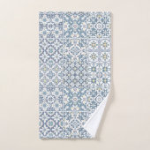 Mediterranean Tiles, Moroccan, Majolica, Azulejo Bad Handdoek (Handdoek)