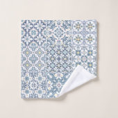 Mediterranean Tiles, Moroccan, Majolica, Azulejo Bad Handdoek (Wasdoekje)