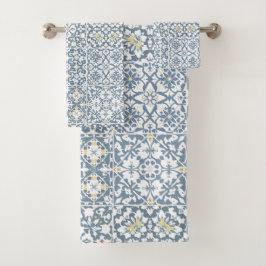 Mediterranean Tiles, Moroccan, Majolica, Azulejo Bad Handdoek
