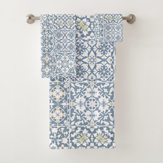 Mediterranean Tiles, Moroccan, Majolica, Azulejo Bad Handdoek (Insitu)