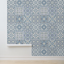 Mediterranean Tiles, Moroccan, Majolica, Azulejo Behang