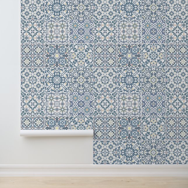 Mediterranean Tiles, Moroccan, Majolica, Azulejo Behang (Applicatie)