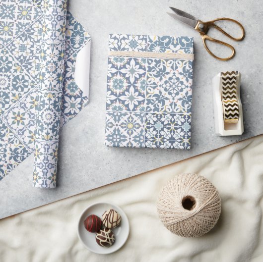 Mediterranean Tiles, Moroccan, Majolica, Azulejo Cadeaupapier (Crafts)