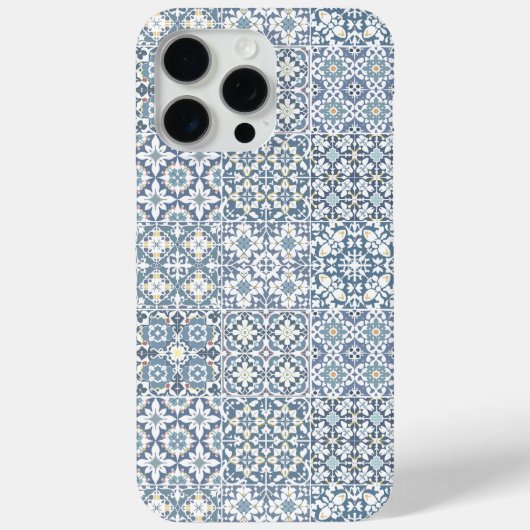Mediterranean Tiles, Moroccan, Majolica, Azulejo Case-Mate iPhone Case (Achterkant)