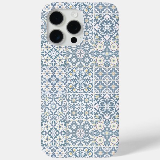 Mediterranean Tiles, Moroccan, Majolica, Azulejo Case-Mate iPhone Case (Achterkant)